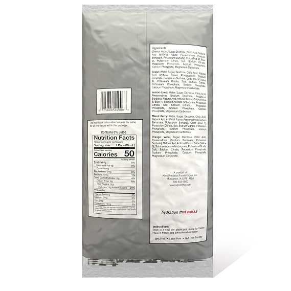 Sqwincher Sqweeze Electrolyte Freezer Pops, Variety Pack, 10 Count (Pack of 5)