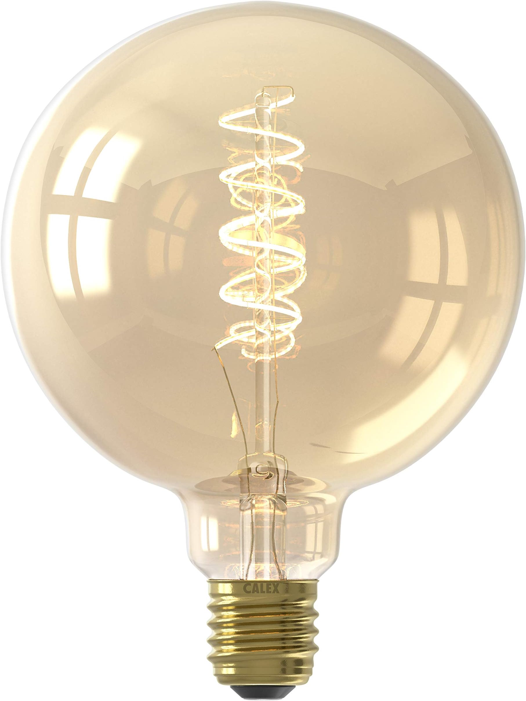 CALEXE27 LED G95 Gold Spiral Filament 4W 200LM 2100K Dimmable
