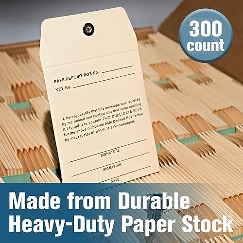 Miniatura 2 de BankSupplies Sobres de Manila  3 pulgadas de ancho x 3.5 pulgadas de alto  Paquete de 300  Sobres de caja de seguridad  Impresión estándar  Fondo de