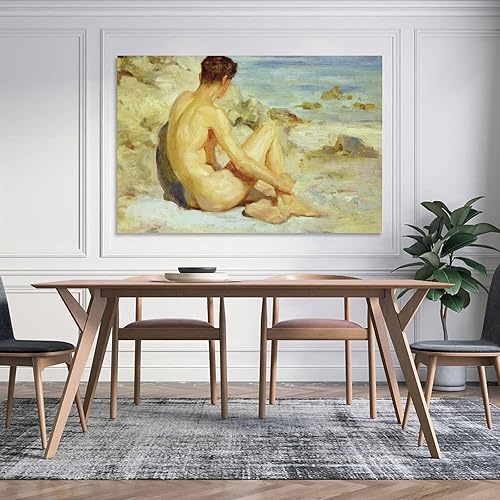 Miniatura 5 de Henry Scott Tuke, niño en la playa, verano, impresión artística, póster de arte vintage, arte de pared en lienzo, famoso póster de pintura
