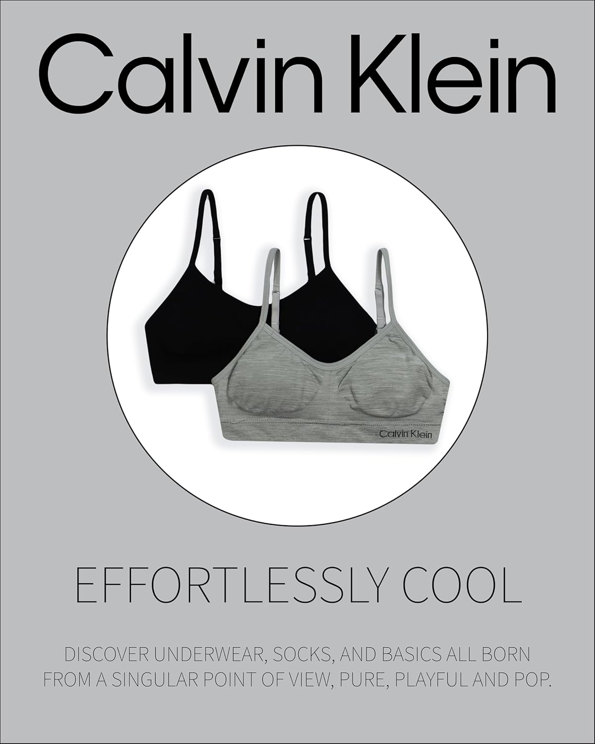 Calvin Klein Kids Girls' Seamless Wirefree Comfort Bralette Bra 2-Pack - Image 3