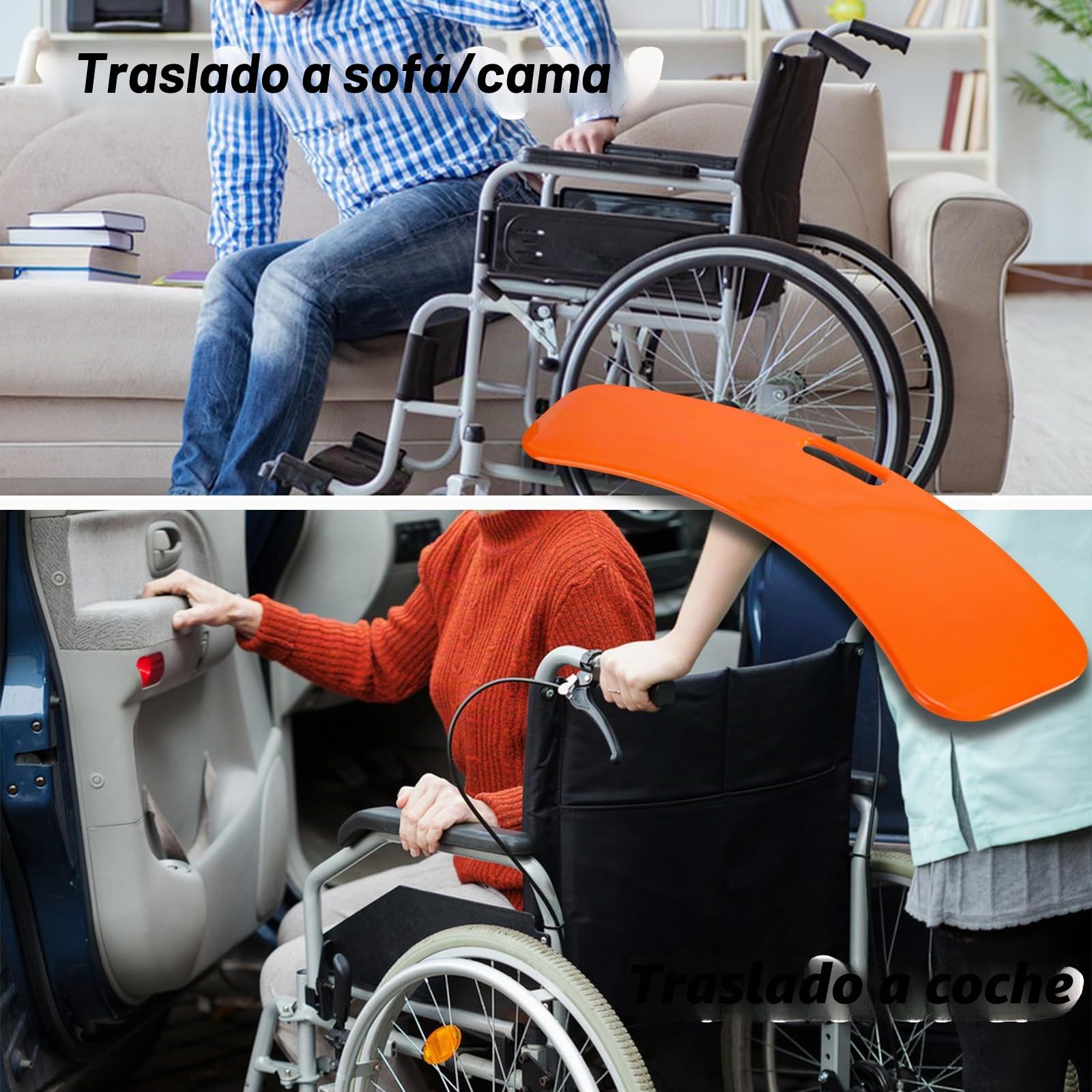 Tabla Transferencia, Tabla Transferencia Pacientes Deslizante Con Asas Ayuda Entrada Ayudas Para Discapacitados Capacidad Peso 150 Kg Tabla Transferencia Para Personas Mayores Cama Coche Silla Ruedas