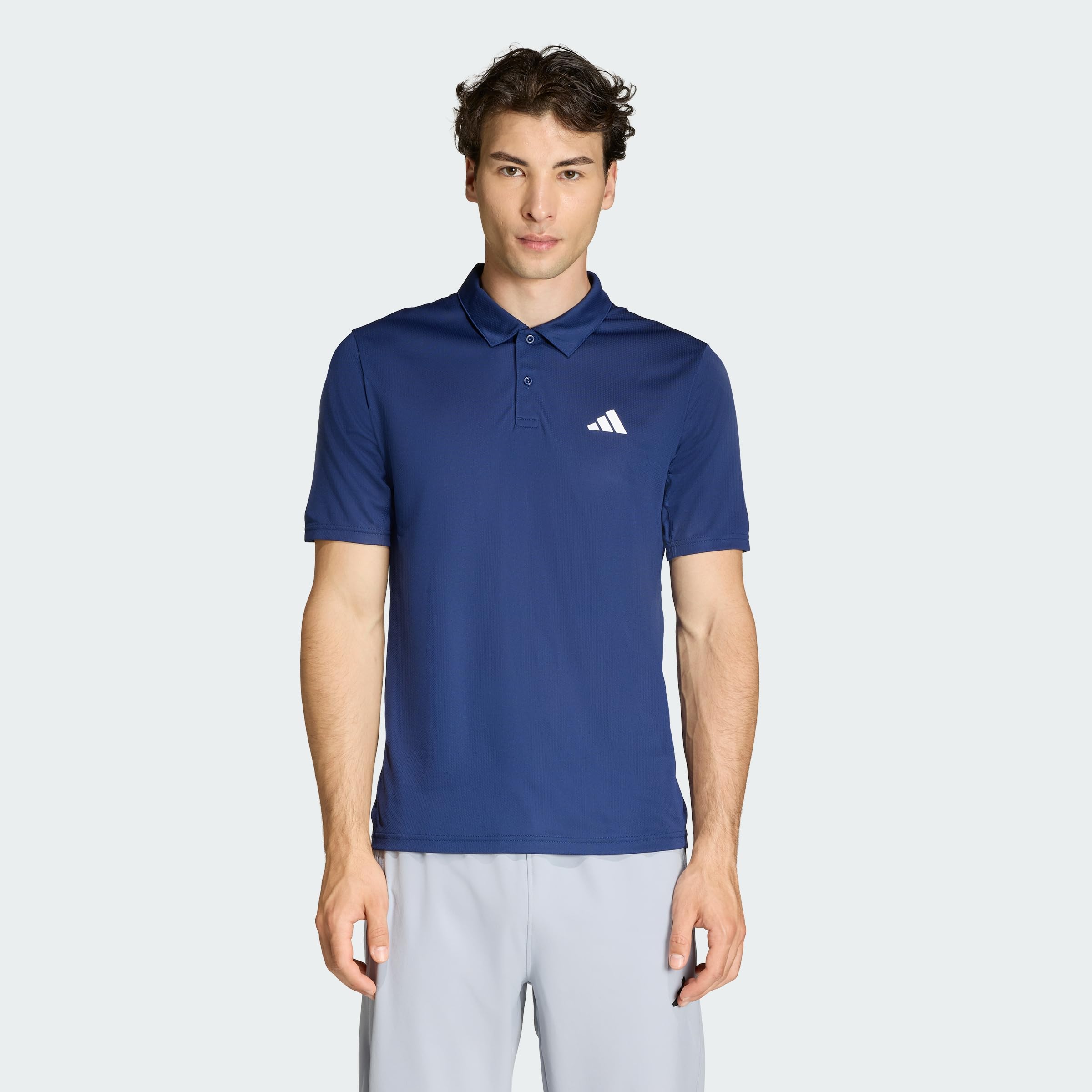 adidas Men's Workout Essentials Base Polo Shirt, Dark Blue, XXL
