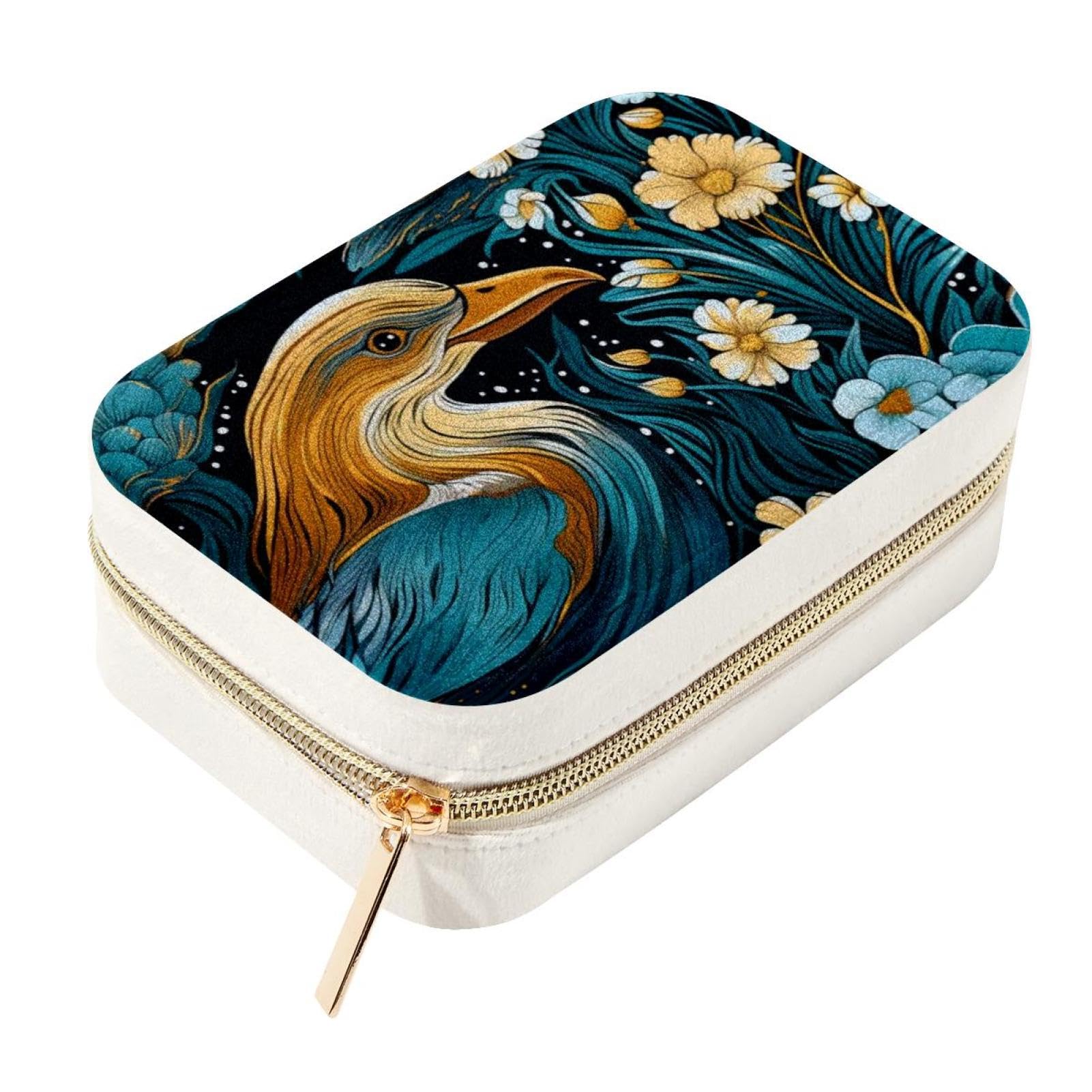 Boîte à bijoux en velours Platypus : étui de rangement portable pour femmes