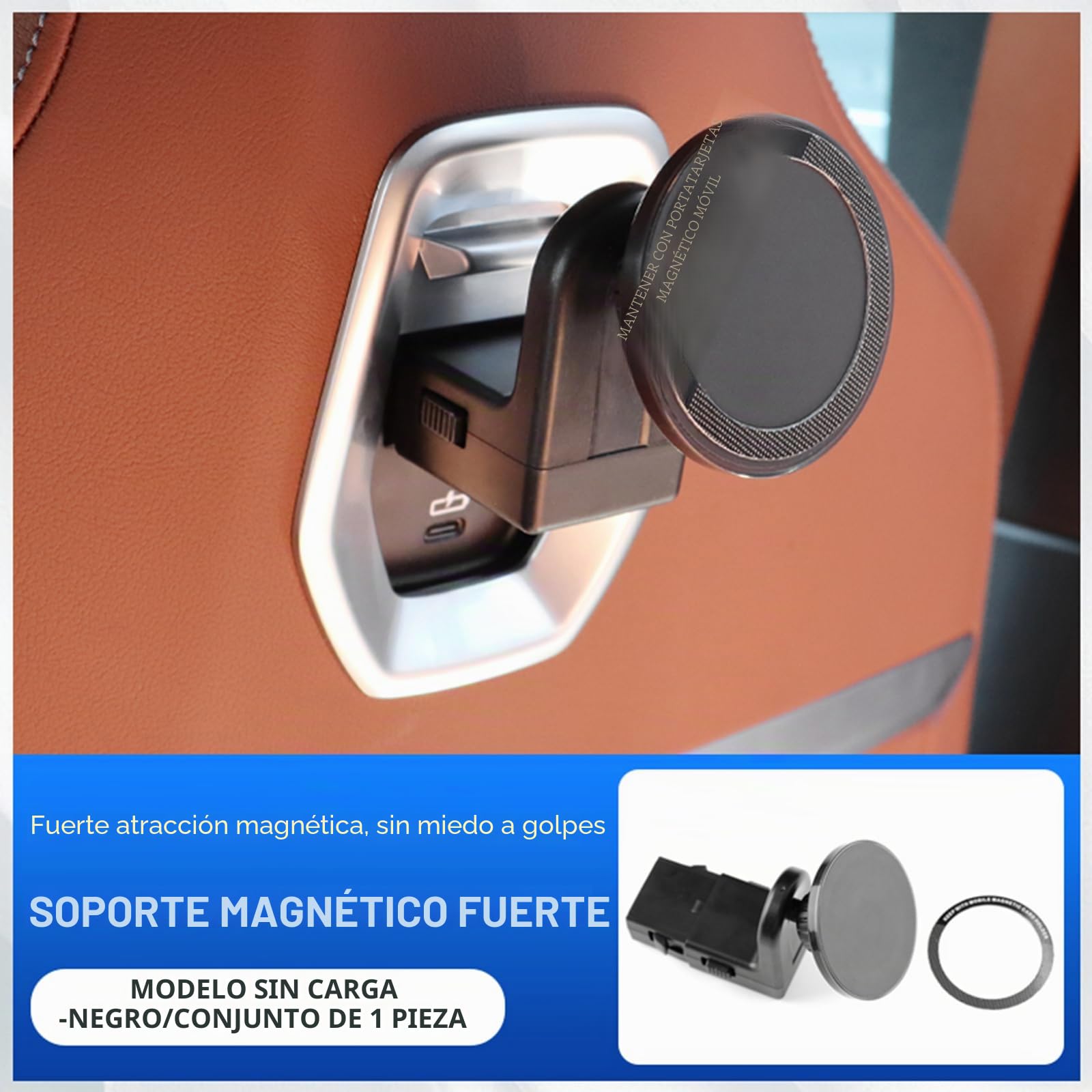 KUNGKIC Soporte para tablet de coche para BMW X3 X5 X6 I20 G05 G06 G45 G60 G61 G70 Mag-Safe soporte de coche soporte magnético para teléfono móvil reposacabezas universal giratorio 360°