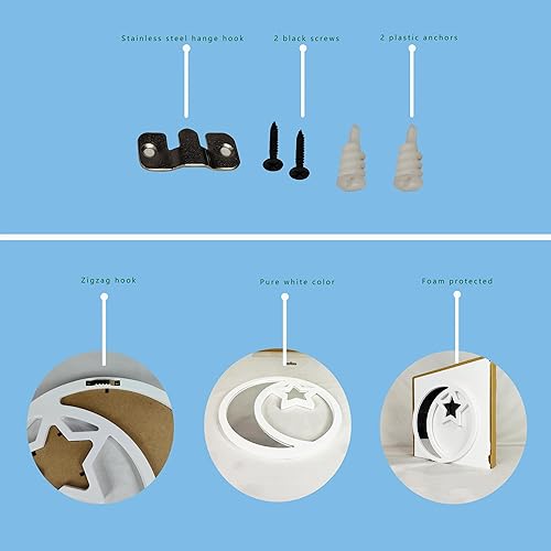 Miniatura 4 de Espejo de fase lunar y sol, decoración natural escandinava, espejo decorativo de pared, decoración del hogar, espejo de luna de cristal real bohemio