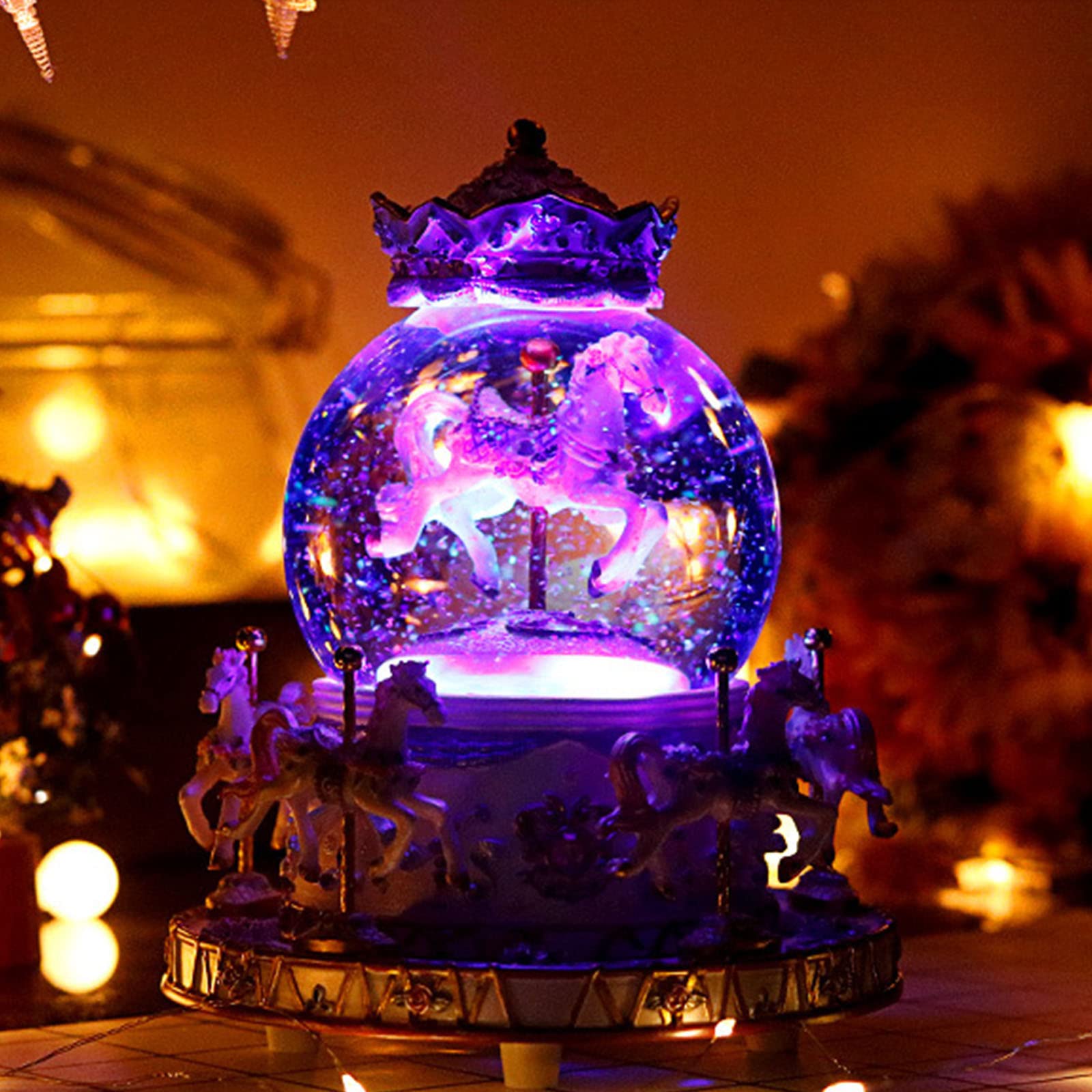 Amazon | オルゴール 回転木馬 インテリア シミュレーション