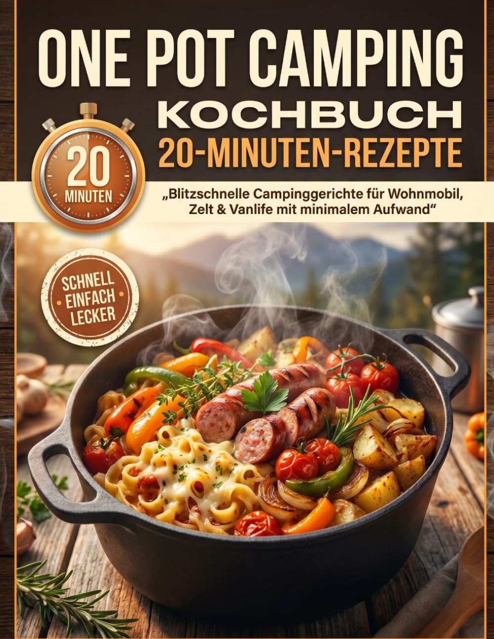 One Pot Camping Kochbuch – 20-Minuten-Rezepte: Blitzschnelle Campinggerichte für Wohnmobil, Zelt & Vanlife mit minimalem Aufwand