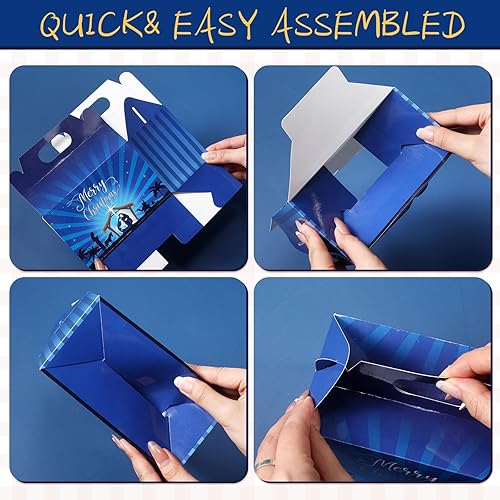 Miniatura 7 de Funrous 24 Pack ChristmasNativity Candy Boxes Xmas Treat Boxes Cardboard Christmas Gift Boxes Merry Christmas Goodie Boxes for Holy Nativity