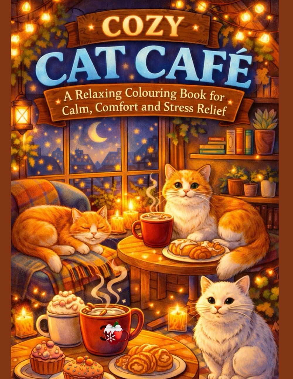Cozy Cat Café: A Relaxing Colouring Book for Calm, Comfort and Stress Relief
