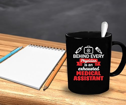 Miniatura 4 de Taza de café asistente médico de 11 oz. Regalo divertido para asistente médico.