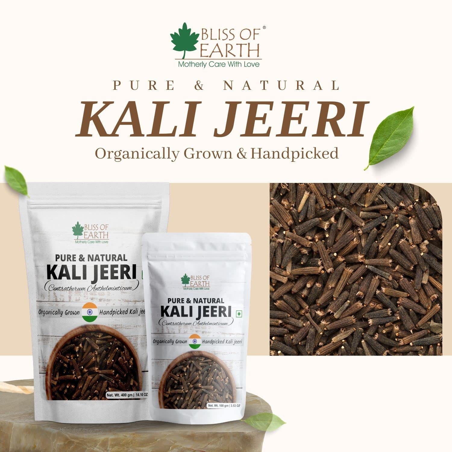 Bliss of Earth 100gm Kali Jeeri Bitter Cumin, Kadwa Jeera &100gm Star Anise Whole spices, Chakra Phool,Organic Good for Health - Image 6 thumbnail