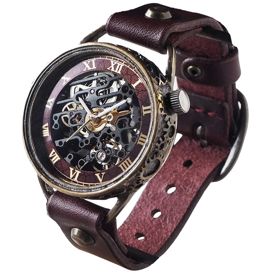 KINO　キノ　手作り腕時計　自動巻き　裏スケルトン KINO(キノ) 手作り 腕時計 自動巻き 裏スケルトン メカニック