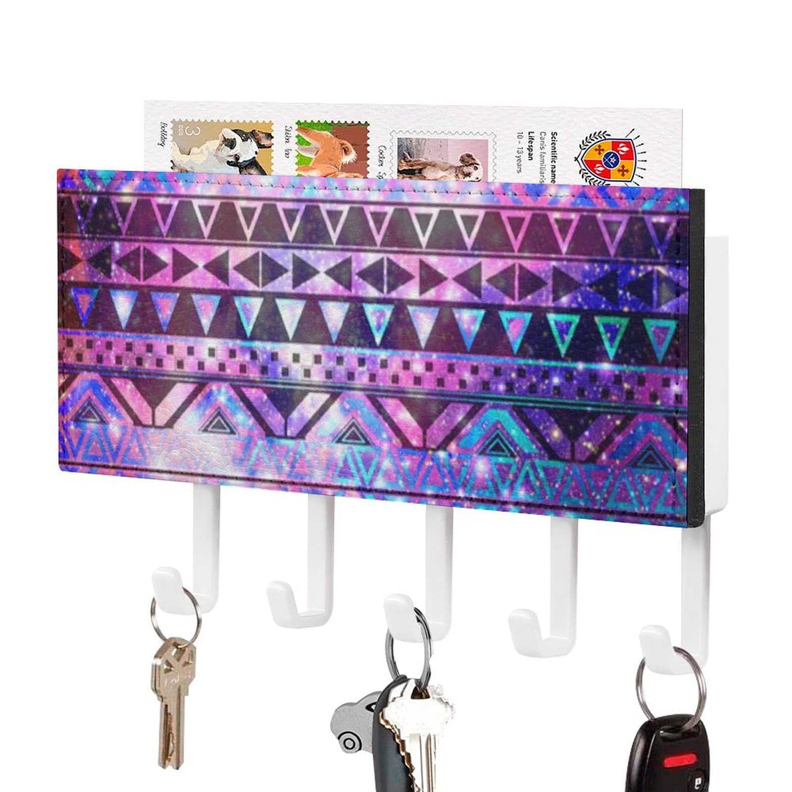 NCLQVJXZKHW Текстура Key Holder with 5 Hooks Key Hooks Wall Mounted Key Racks Key Hanger Organiser Shelf