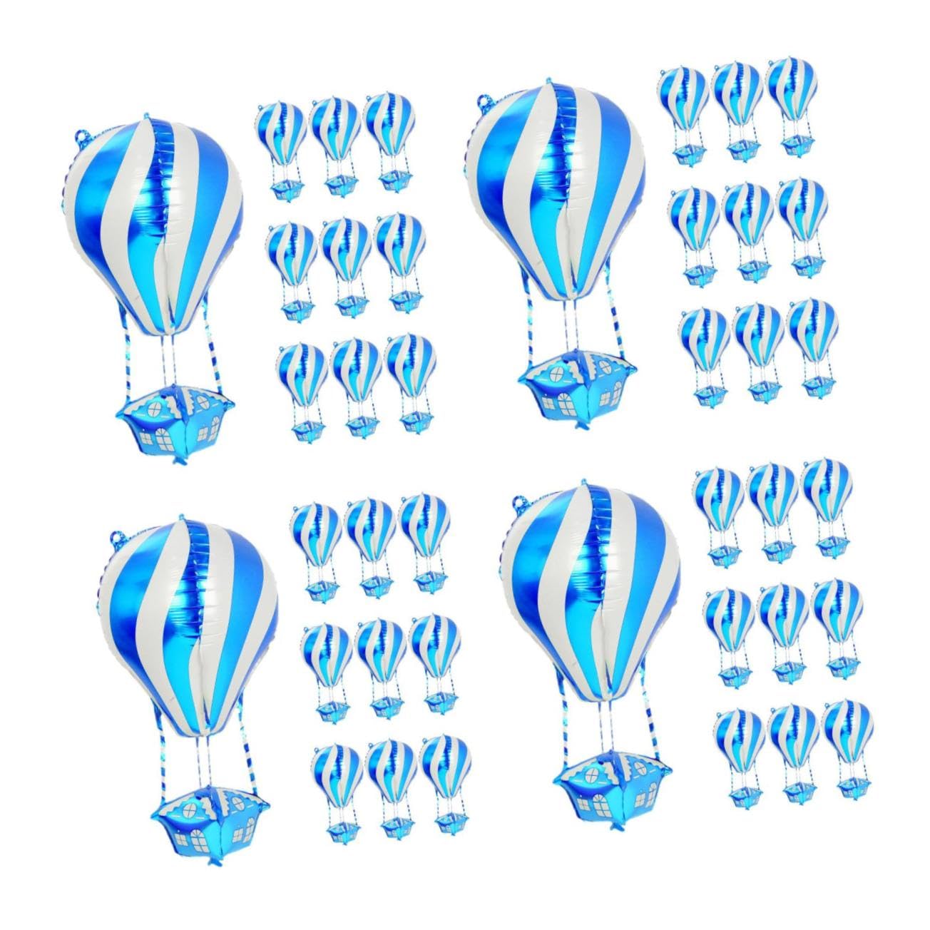 SOLUSTRE 40 Pièces Ballons Aluminium Forme Montgolfière Décorations Flottantes Réutilisables pour Anniversaire Noël Halloween