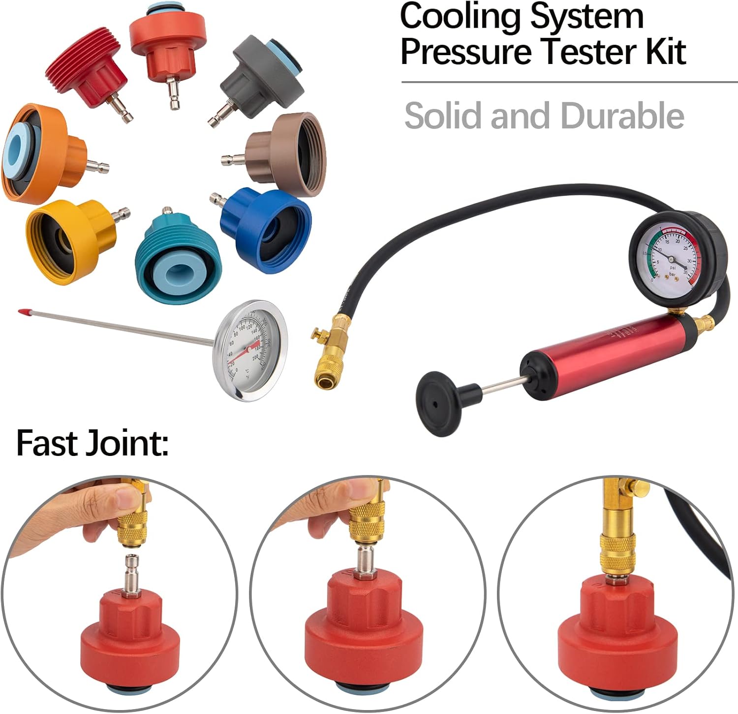 Buy BOOTOP PIN Radiator Pressure Tester Kit, Coolant Pressure Tester