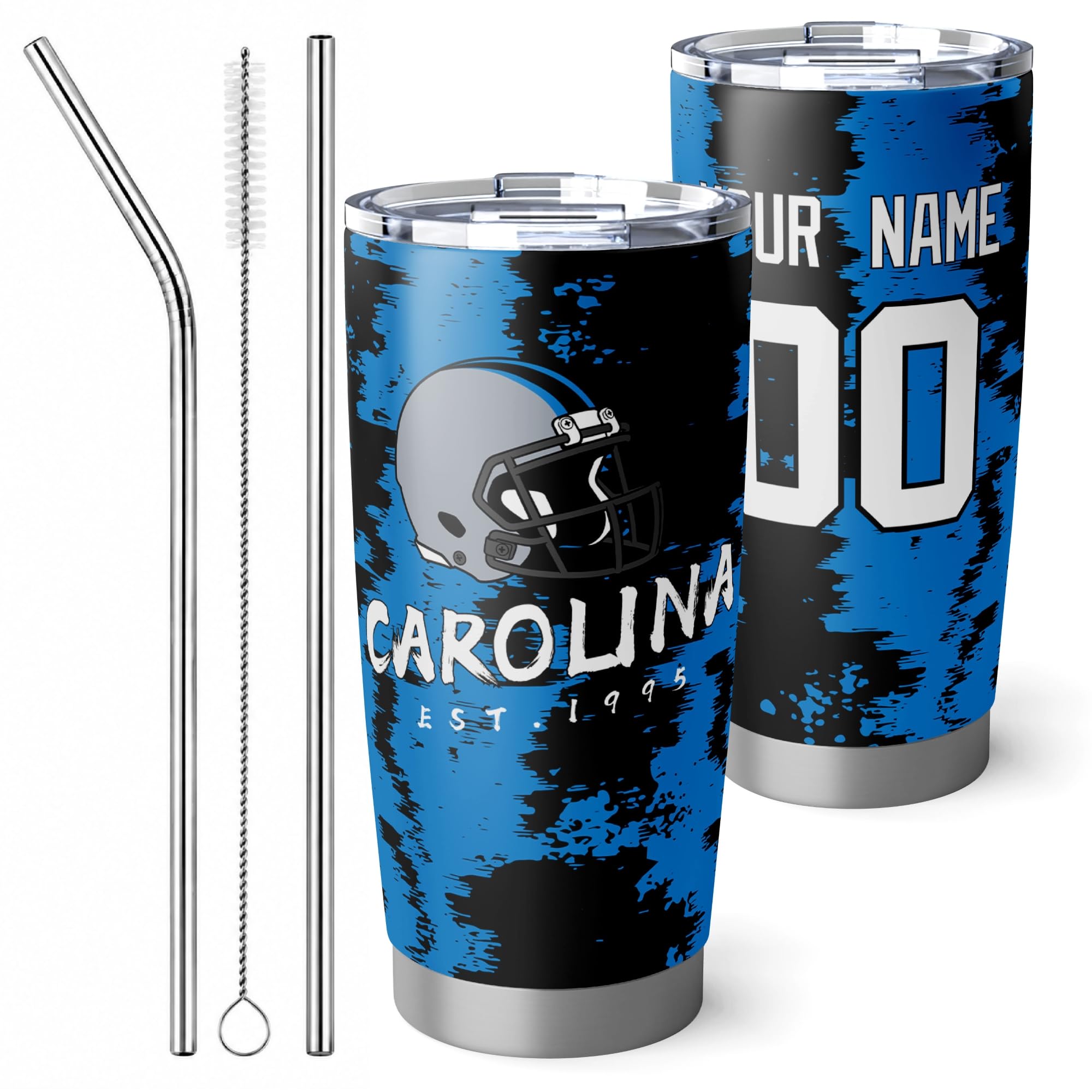 ANTKING Carolina Tumbler 20oz Travel Mug Custom Number Name Gifts