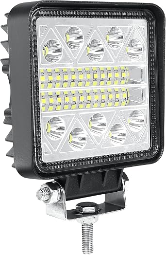 AUXTINGS 4 Pcs 4 inch Square LED Work Light,51W Waterproof Spot Beam 6000K Offroad Driving Fog Lights with Wiring for Truck Jeep ATV UTV SUV Tractor 4x4 Cart Trailer,12V 24V