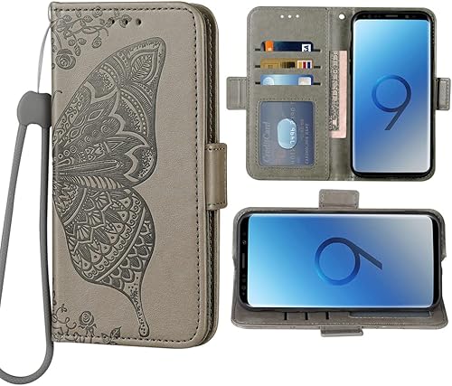 Miniatura 1 de WWAAYSSXA Compatible con Samsung Galaxy Note 9 - Funda tipo cartera con correa para la muñeca, correa de piel, soporte para tarjetas, accesorios