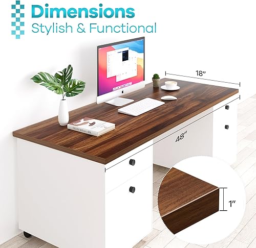 Miniatura 76 de Kaboon Mesa universal, escritorio sólido de una pieza para escritorio de pie sentado, escritorios dobles, escritorio en L, bricolaje, encimera de