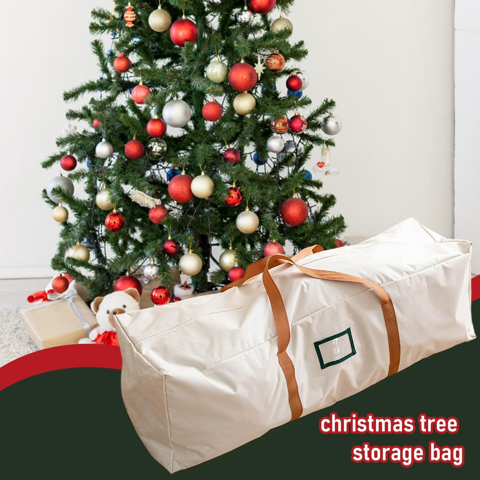 Bolsa contenedora para árbol navideño Con Cremallera, Resistente,