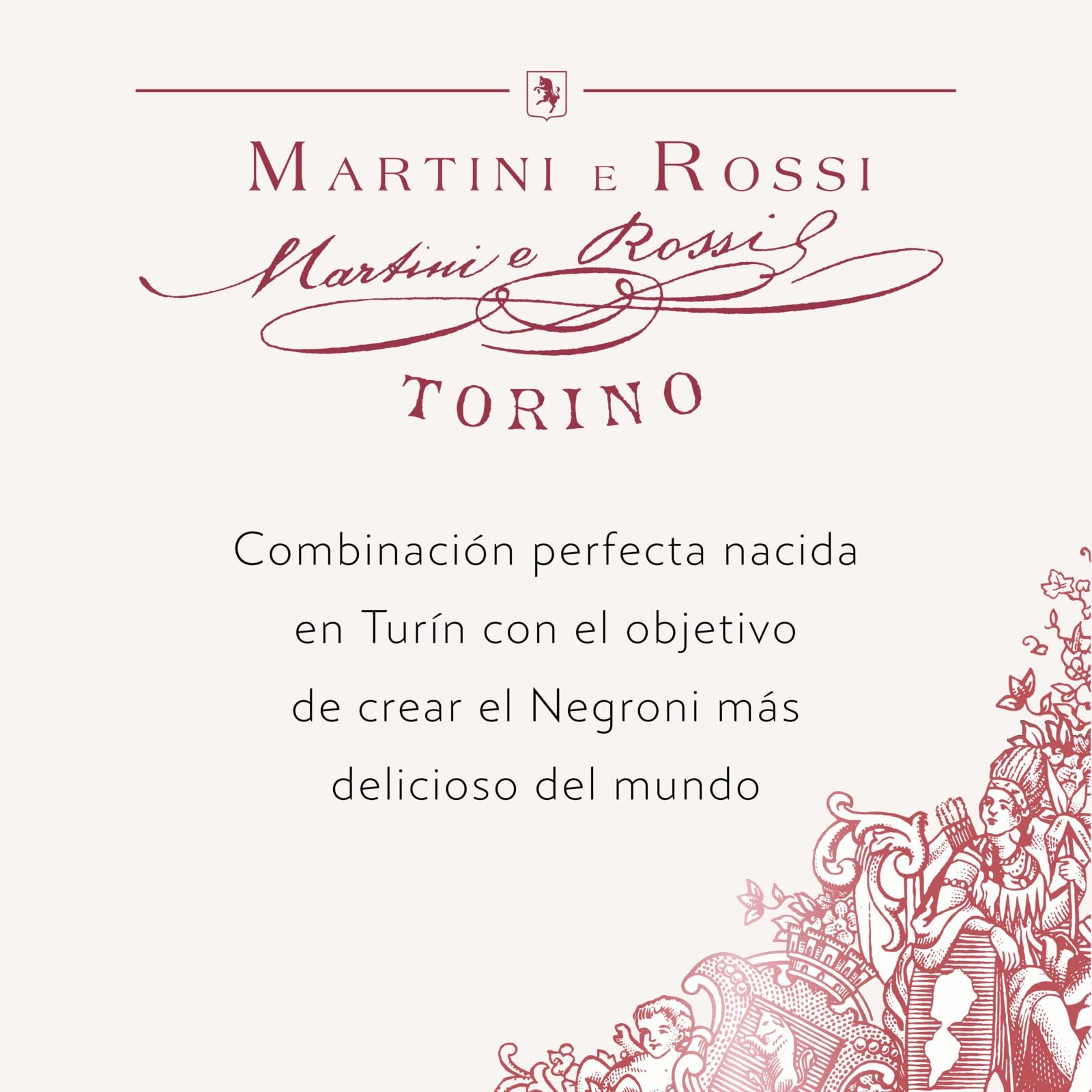 Martini Negroni Set de regalo, que incluye Martini Riserva Speciale Rubino Vermouth 75cl/750ml, Martini Riserva Speciale Bitter 70cl/700ml, Bombay Sapphire Gin 35cl/350ml, un vaso Martini de regalo