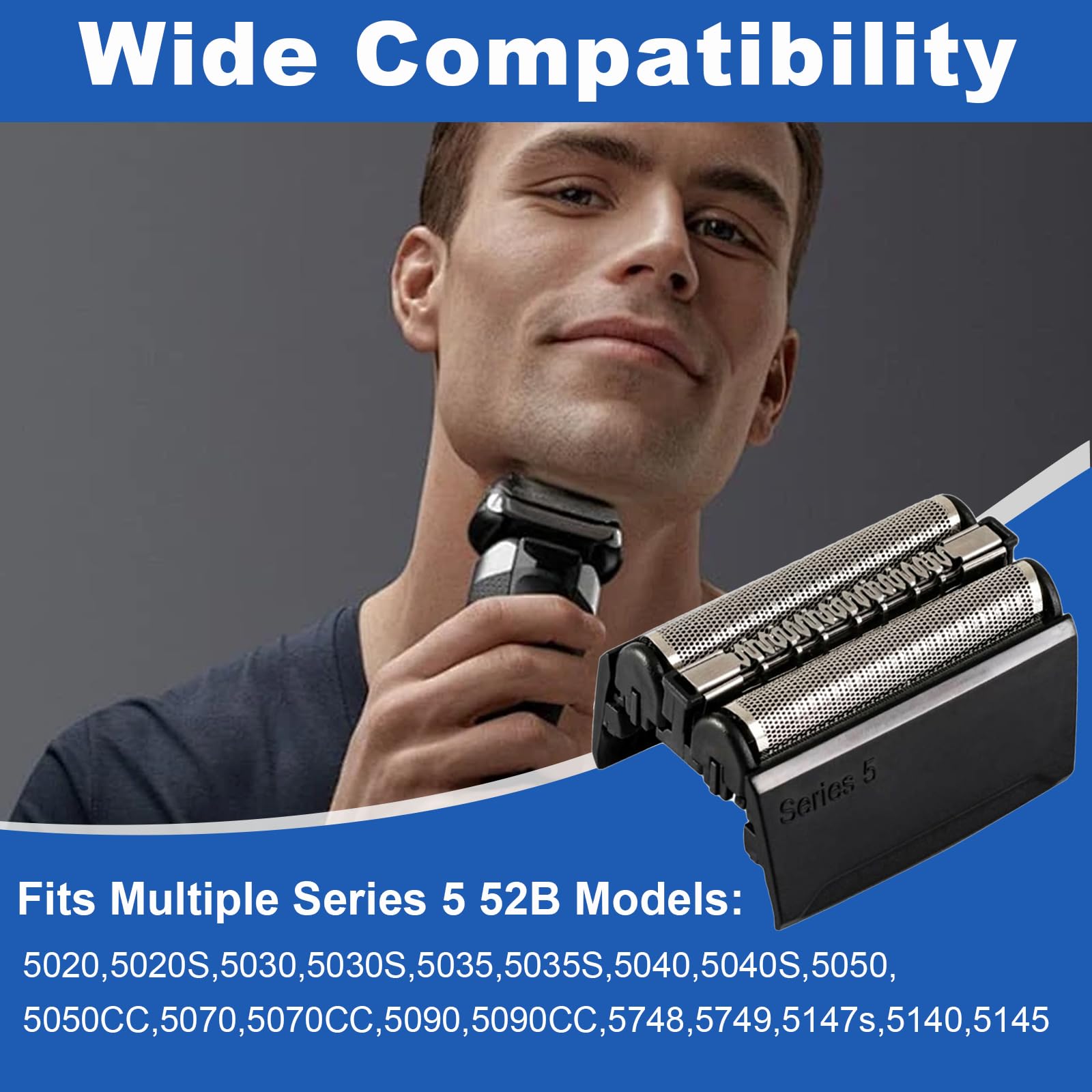 Braun Series 5 5050cc 5090cc 5070cc 5020s 5030s 5040s 52B głowica zamienna do golarki elektrycznej czarna