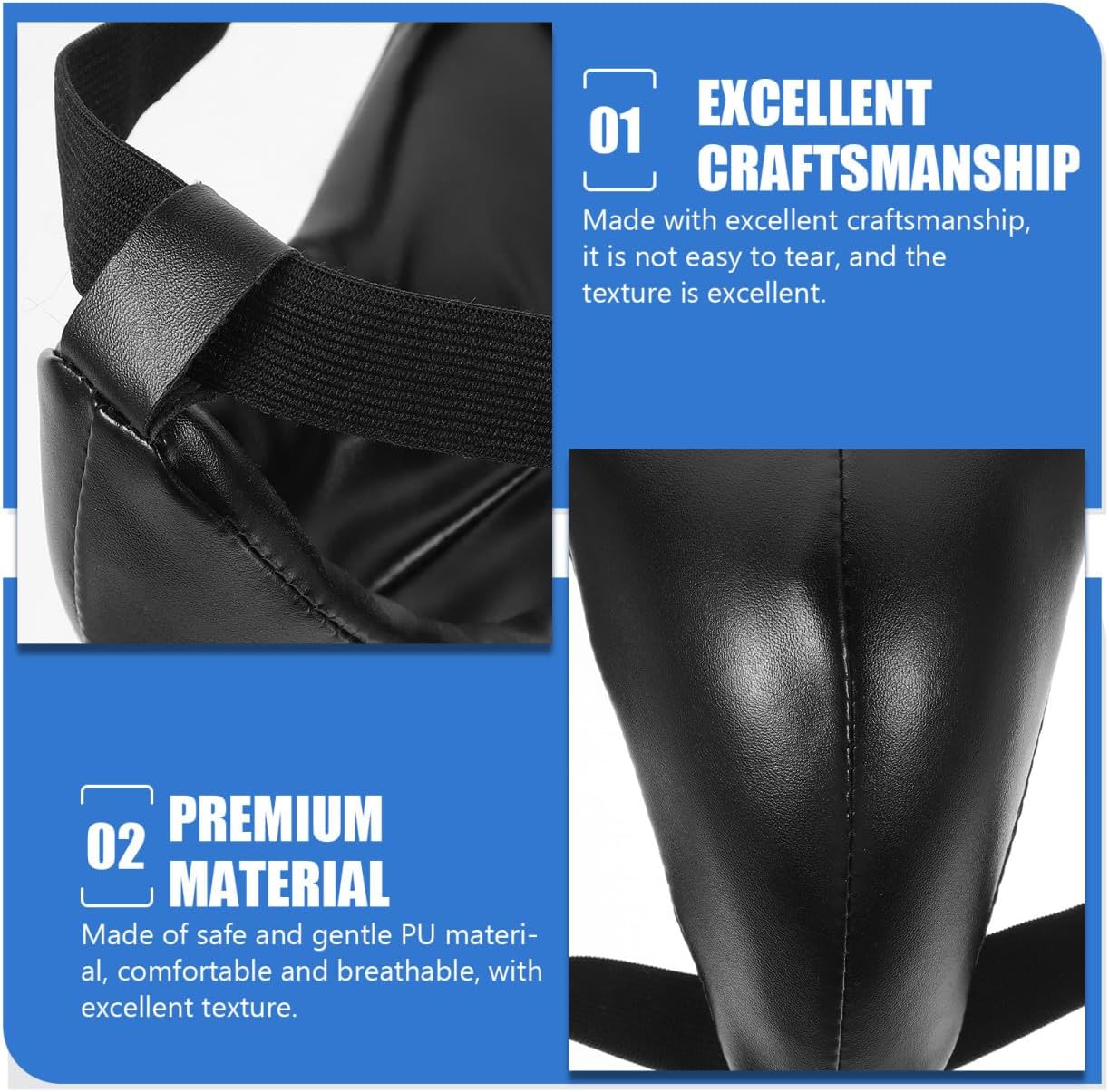 SOLUSTRE Professional Breathable Groin Guard Crotch Protector Wear-Resistant Training Groin Protector for Men and Boxing Muay Thai Martial Arts