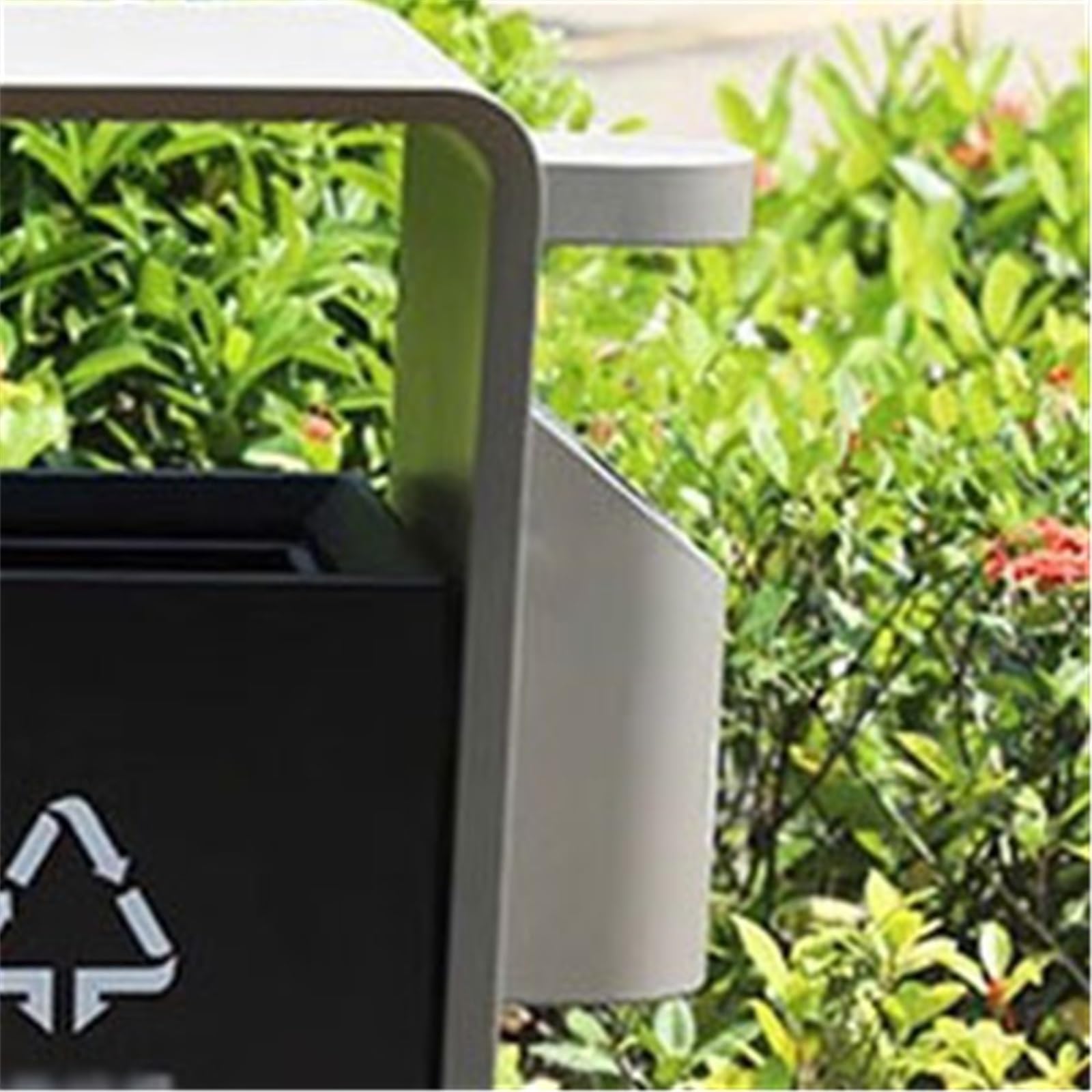Grande contenitore per rifiuti Cestino for rifiuti classificato for aree pubbliche con posacenere, cestino for rifiuti in metallo for esterni Patio