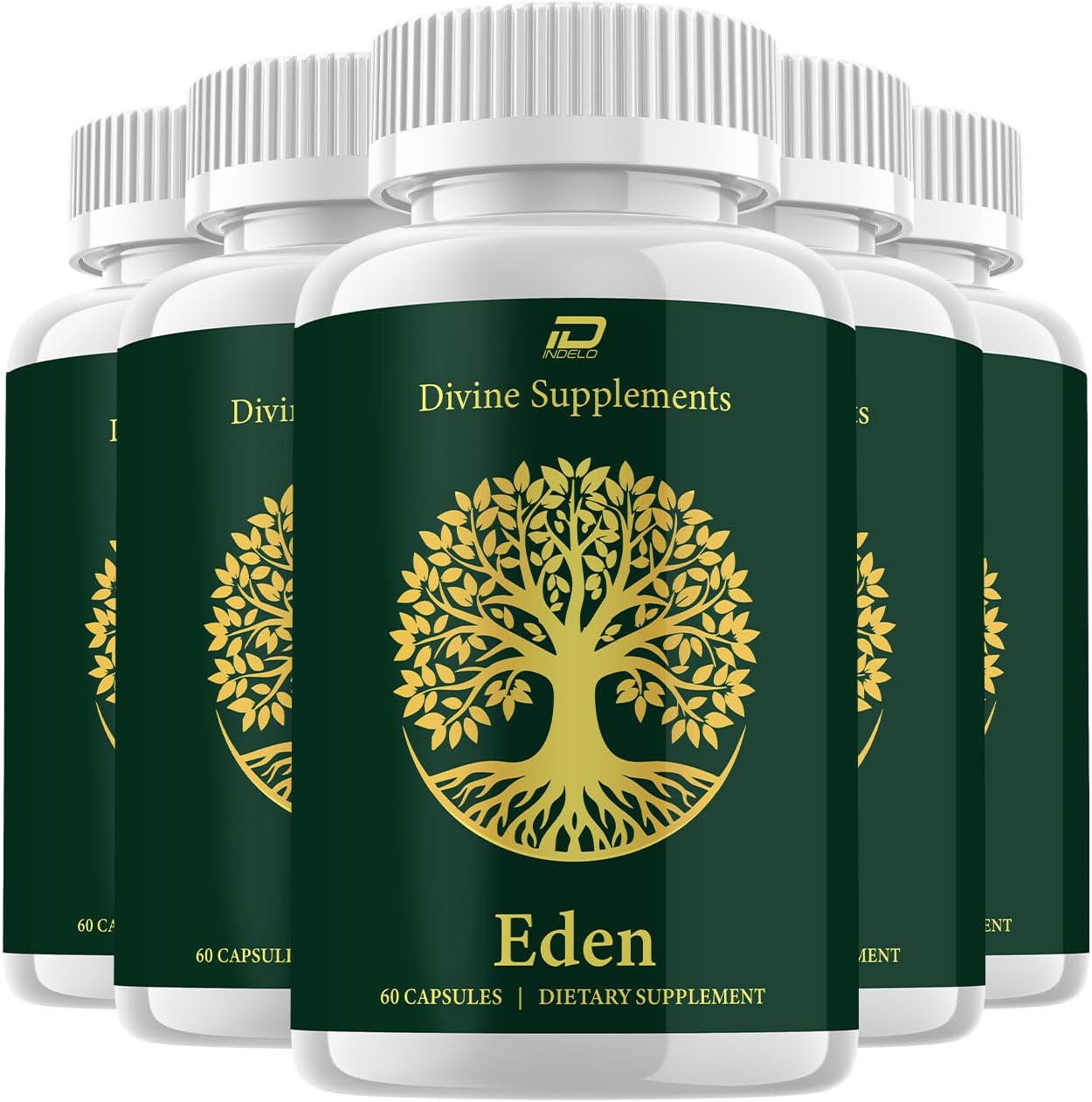 Eden Capsules – Eden Pills All-Natural Daily Supplement, Digestive Support, Gut Wellness, Pastillas Review (5 Pack - 300 Capsules)