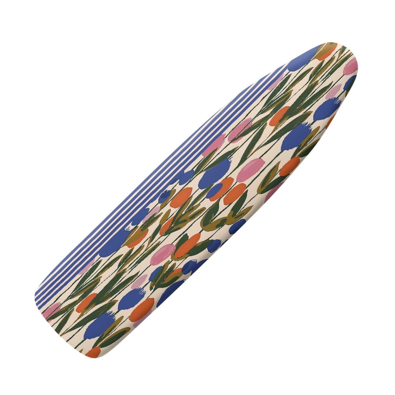 Ironing Board Covers 135 x 45 Bright Flowers Bungee Elasticated with Padding, Resists Scorching and Easy Fit Mini & Portable Ironing Boards Cover