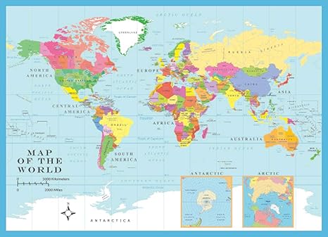 amazon com world map 1000 piece jigsaw puzzle toys games