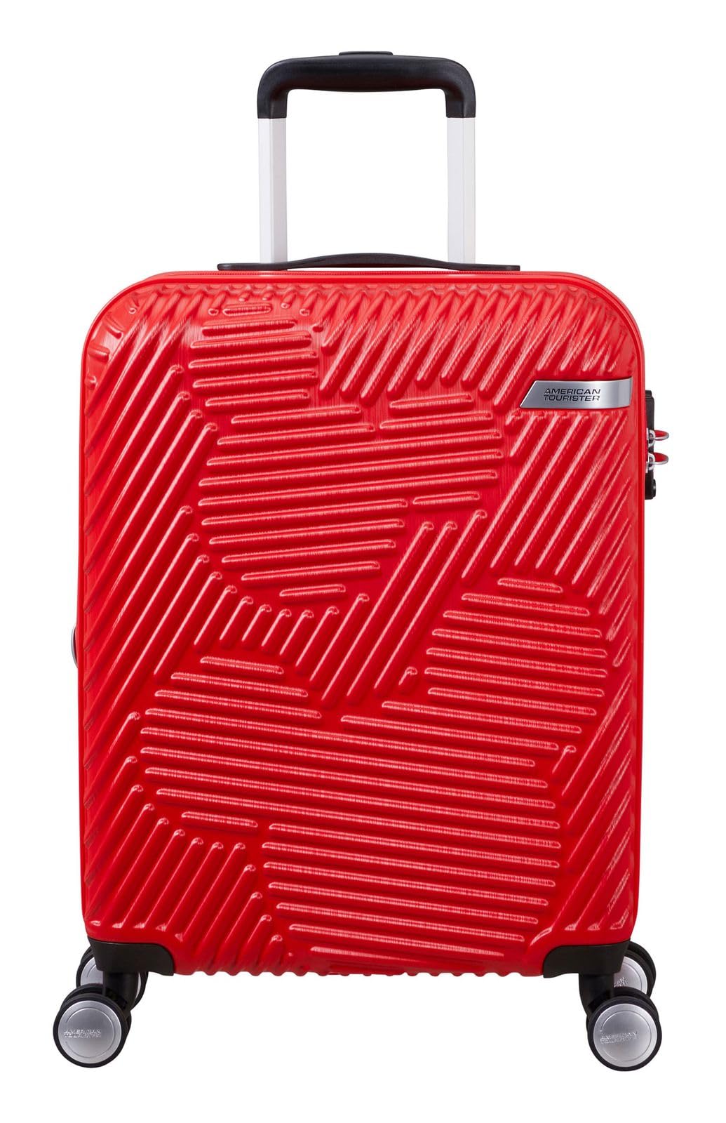 American Tourister Mickey Clouds, Spinner S, Expandable Hand Luggage, 55 cm, 38/45 L, Red (Mickey Classic Red)