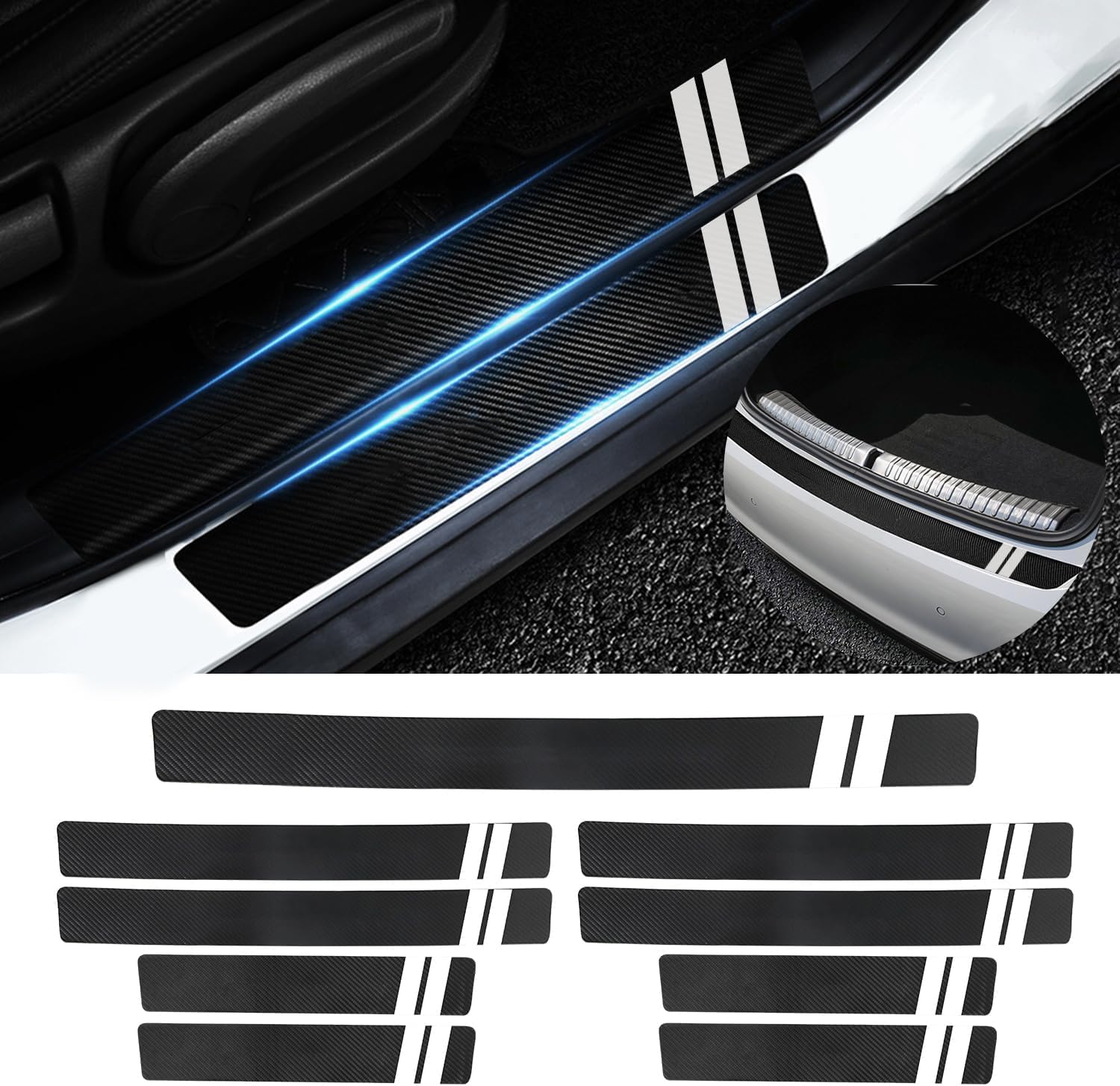 AZHAOJLI Automobile Accessories Threshold Protection Sticker for BENZ SMART ForTwo 4Door 2014-2024