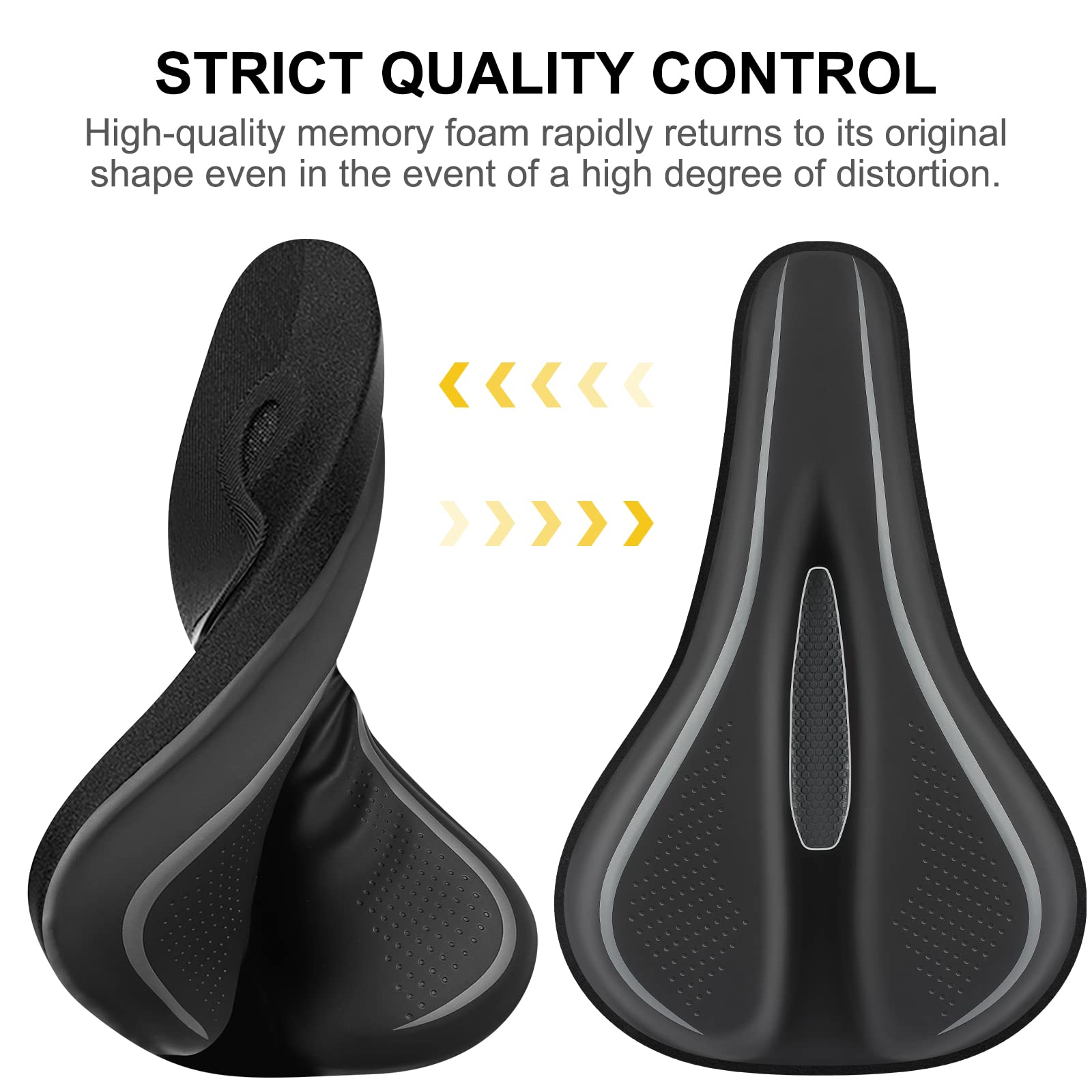 Housse de selle de vélo en gel : housse de siège confortable pour homme et femme, compatible avec Peloton, exercice stationnaire, siège de vélo Cruiser ou vélo spin (27,9 x 17,8 cm)