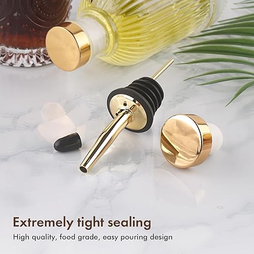 Miniatura 4 de VOBAGA Dispensador de jarabe de café, paquete de 4, botella de jarabe de vidrio de 7 onzas para miel, accesorios de barra de café con boquilla de