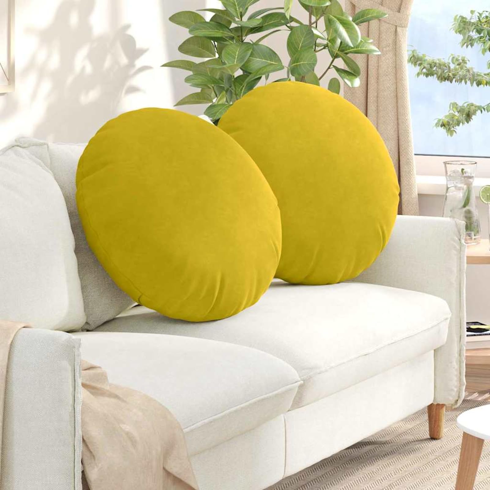 Coussin Velours Luxe Gecheer 60x60 cm pour soulager le dos sur le canapé