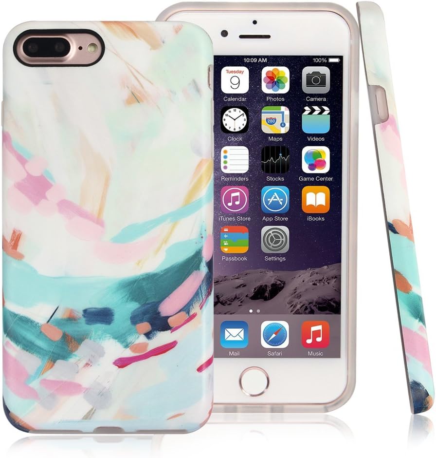 NASOUSA iPhone 7 Plus for Girls,Cute case,IMD Printing Slim-Fit Ultra-Thin Anti-Scratch Shock Proof Dust Proof Anti-Finger Print TPU Case for iPhone 7 Plus(5.5 inch)(Oil Painting)…