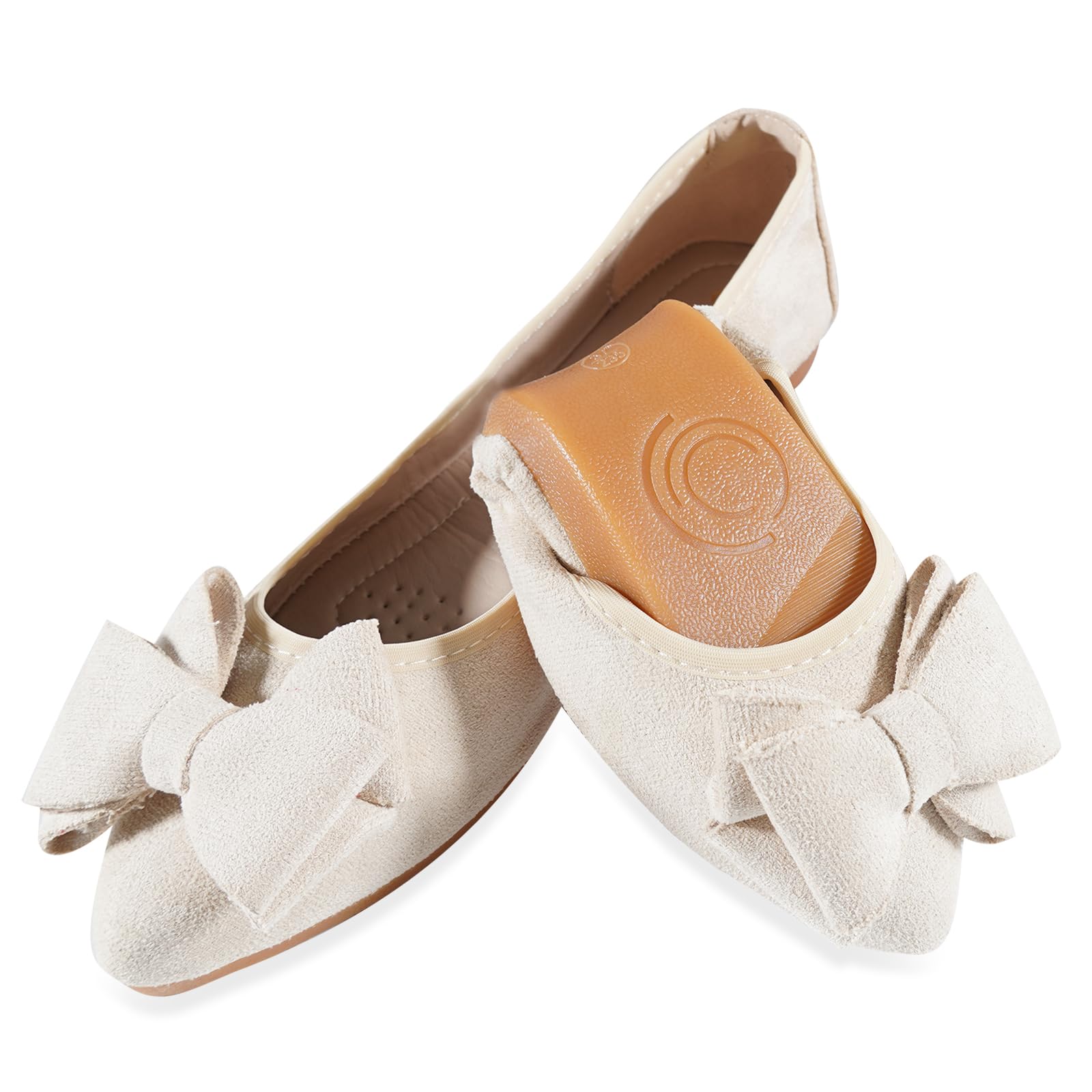 MACHSWON Ballerine da donna comode ballerine pieghevoli da donna casual abito a punta scarpe basse nere da donna