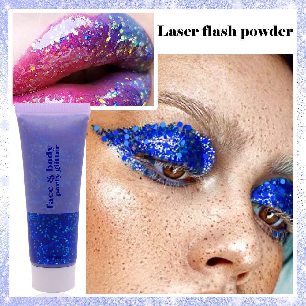 Body Glitter Gel Kit – 3 Farben Holografisches Glitzergel Für Gesicht, Körper & Nägel, Wasserfest