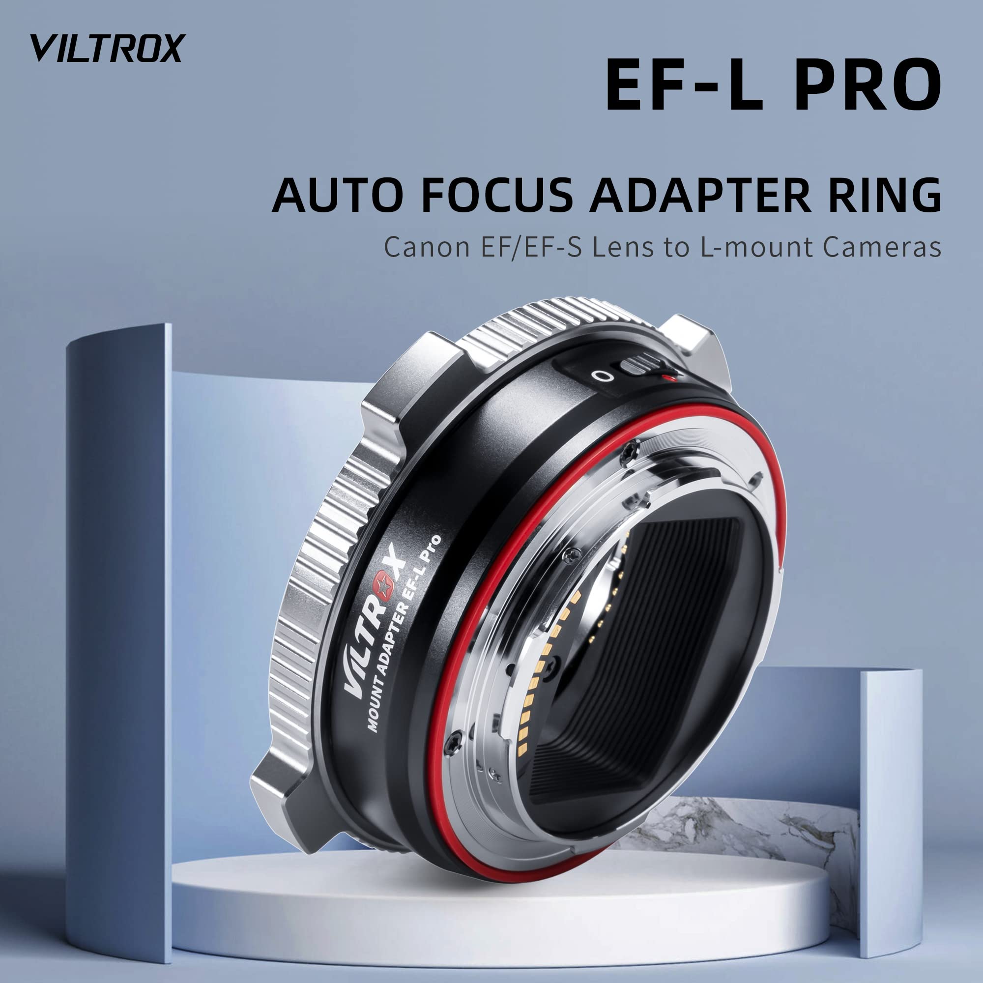 VILTROX EF-L Pro Objektivadapter Autofokus kompatibel mit EF/EF-S Objektiv auf L Mount Kamera Leica SL2/Lumix S1 S1H S5/Sigma