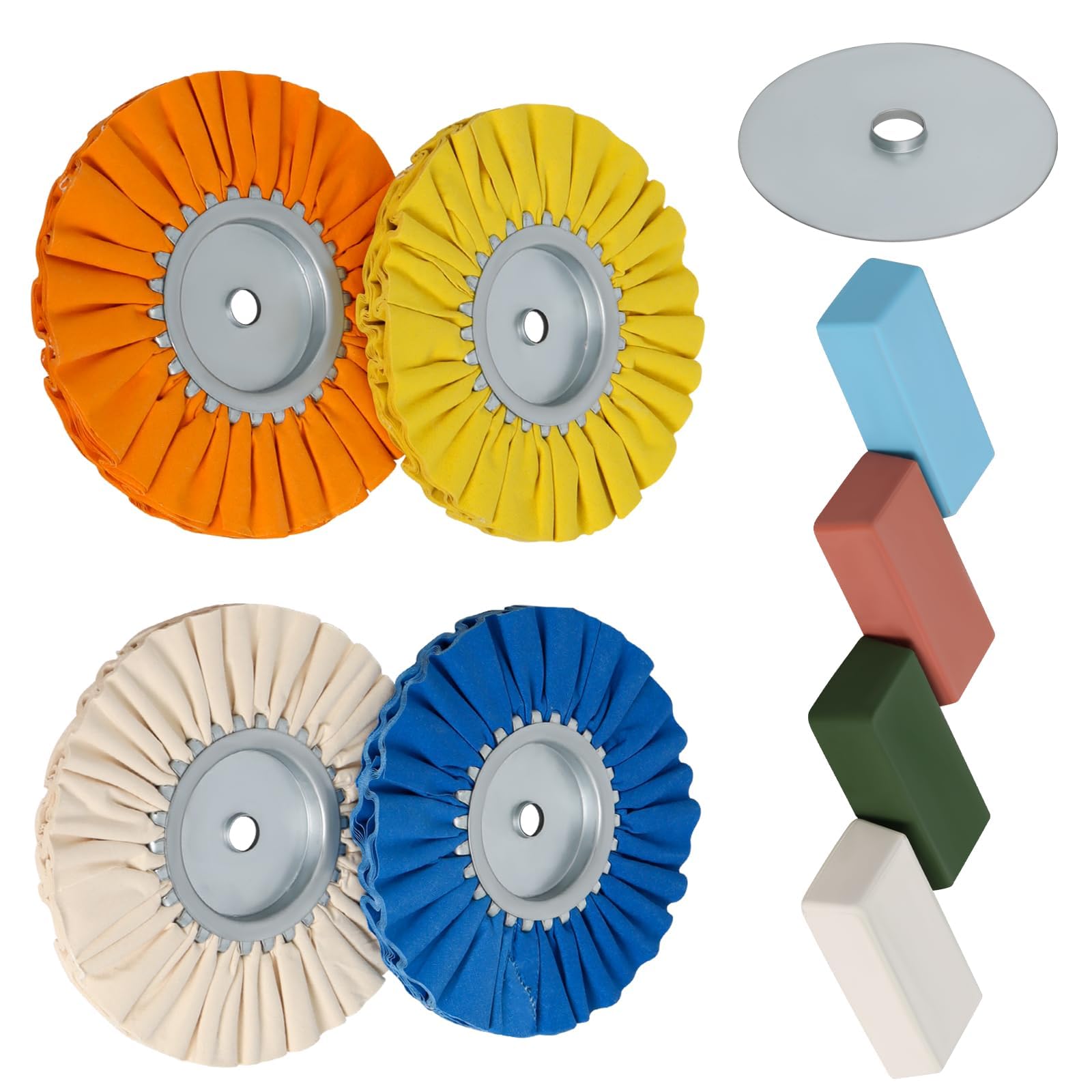 8 Airway Buffing Wheel Kit, 9 Pcs Aluminum Wheel