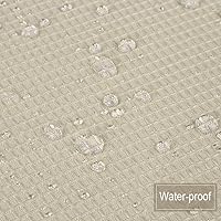 Vista 11 de NANAN Tier Curtains for Kitchen 24 Inch, Waffle Weave Textured Tailored Short Curtains for Bathroom Waterproof Window Covering Kitchen Cafe Curtains