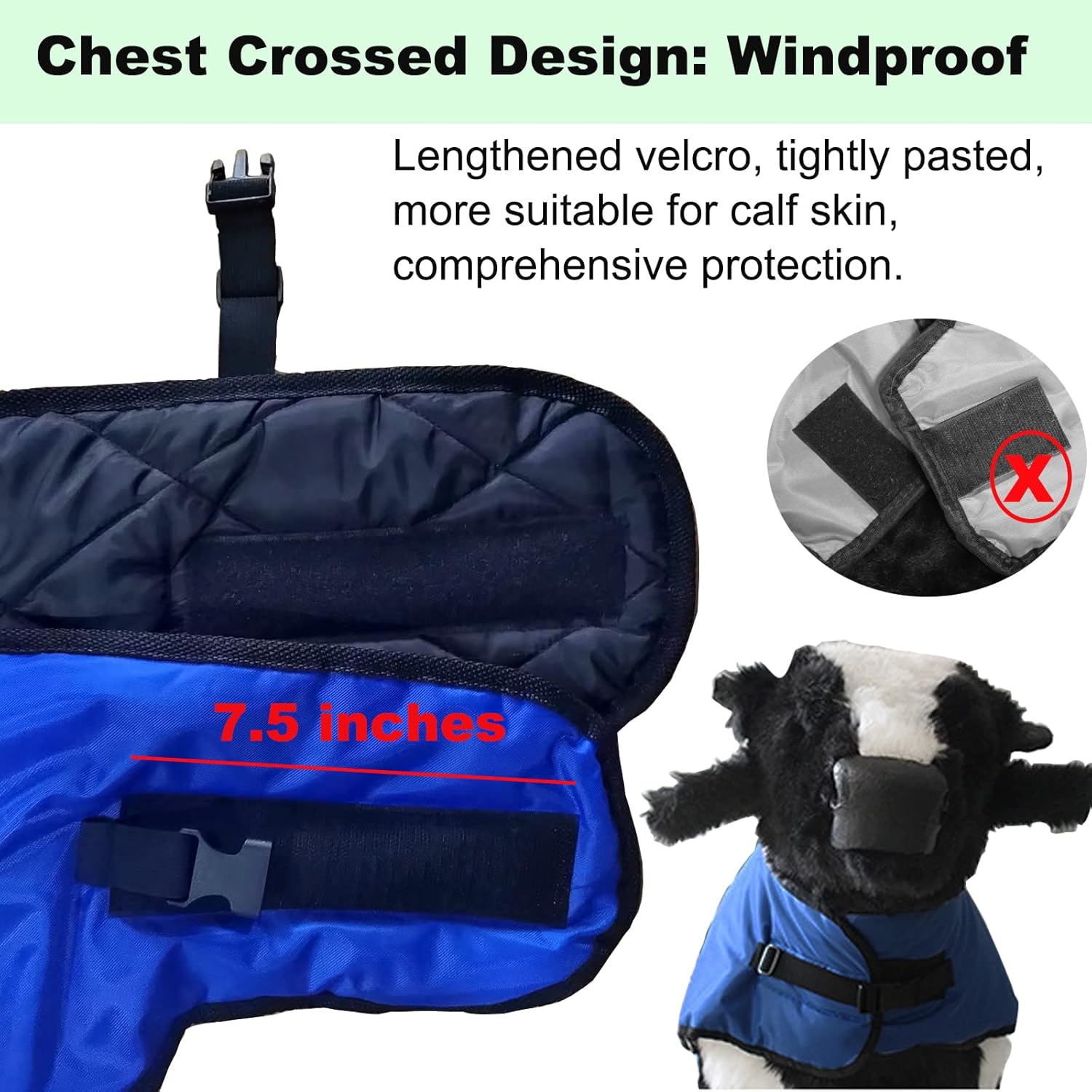 Calf Blanket Calves Warm Clothes Calf Saver Coat, Sheep Goat Blanket, for Keep Cows Goats Sheeps Warmming, Thickened Belly Protection - Image 4