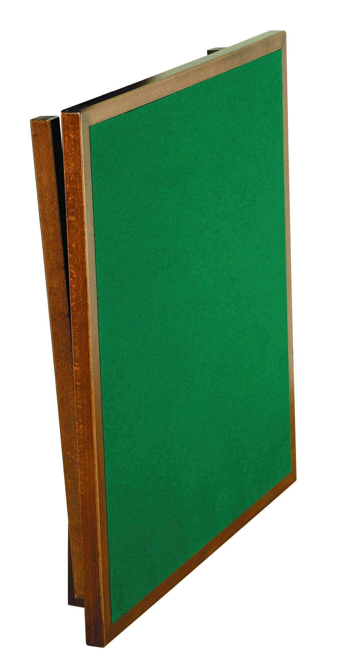 Karn Mesa de Juego Poker 4 Sillas Plegables – Mesa Cuadrada 90x90 cm Plegable en Haya Maciza con Paño Verde – Mesa de Cartas Ahorraespacio