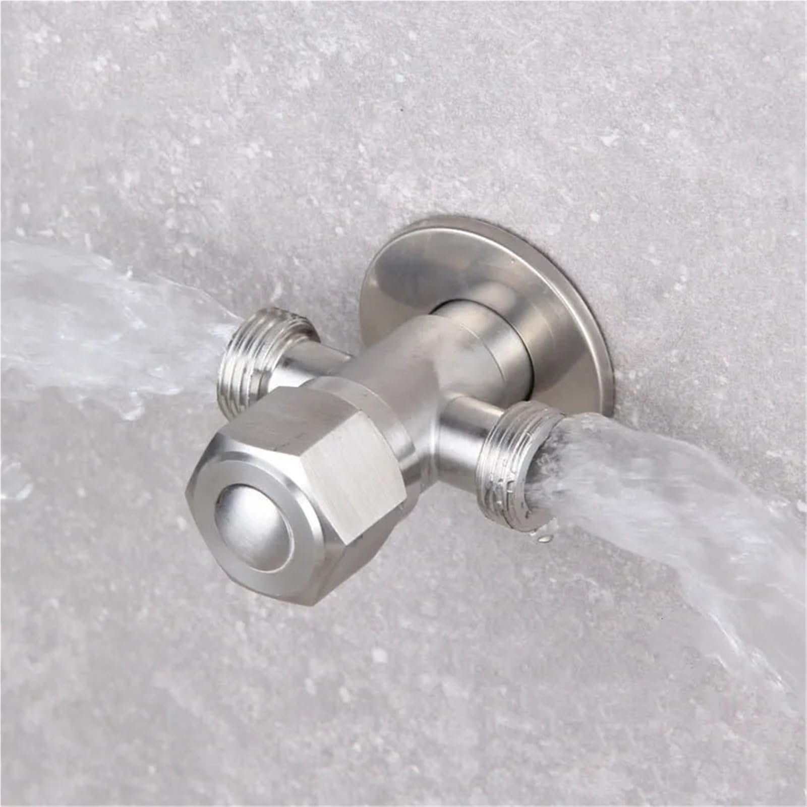 Válvula de baño acero inoxidable, válvula ángulo bidireccional, entrada agua rosca G1/2, accesorios for grifos, 2 uds para bafieras y duchas