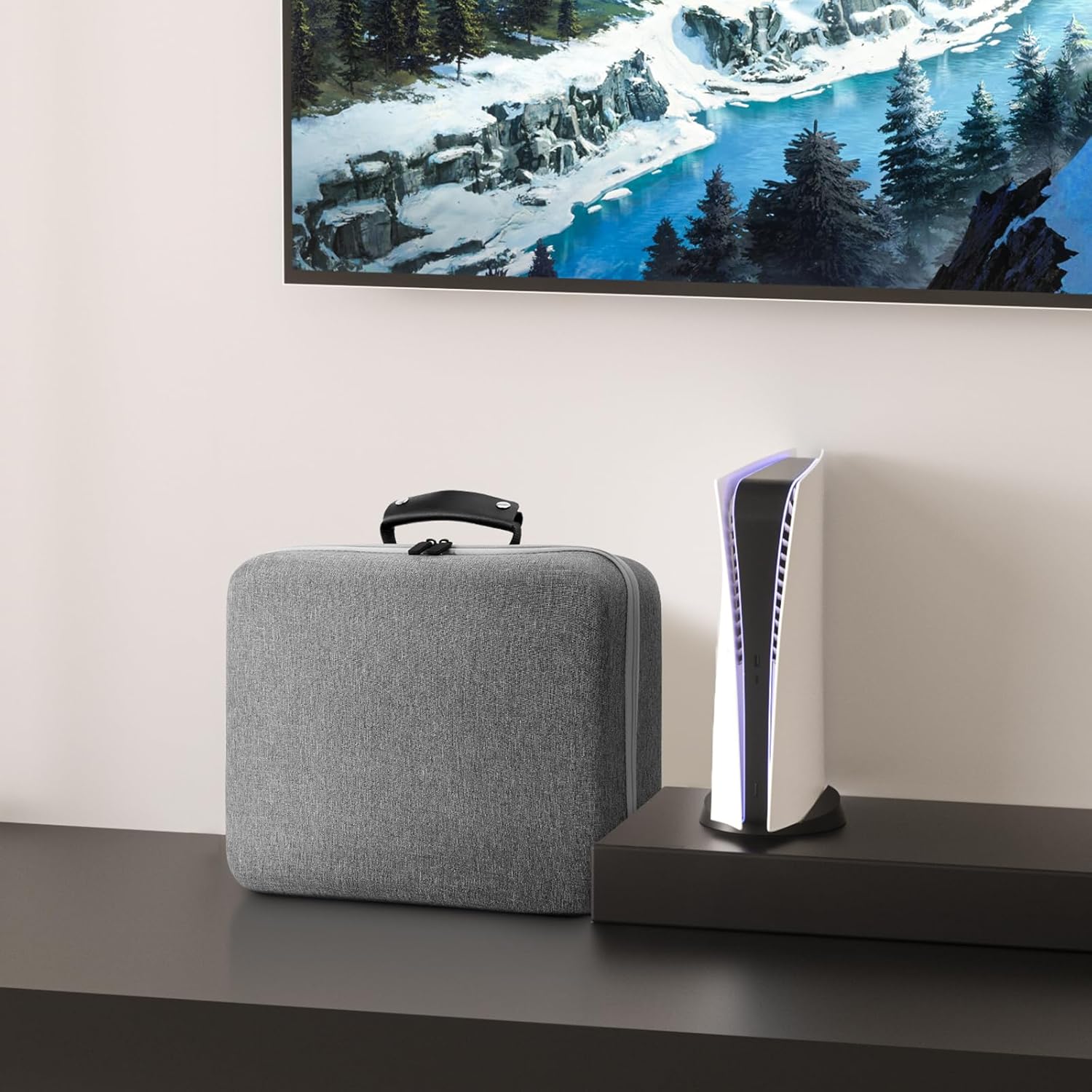 VORI Carrying Case for PSVR2 Gaming Headset and Touch Controllers Accessories, Portable Protection Hard Case for PS VR2 Controller, Suitable for Travel and Home Storage, Grey