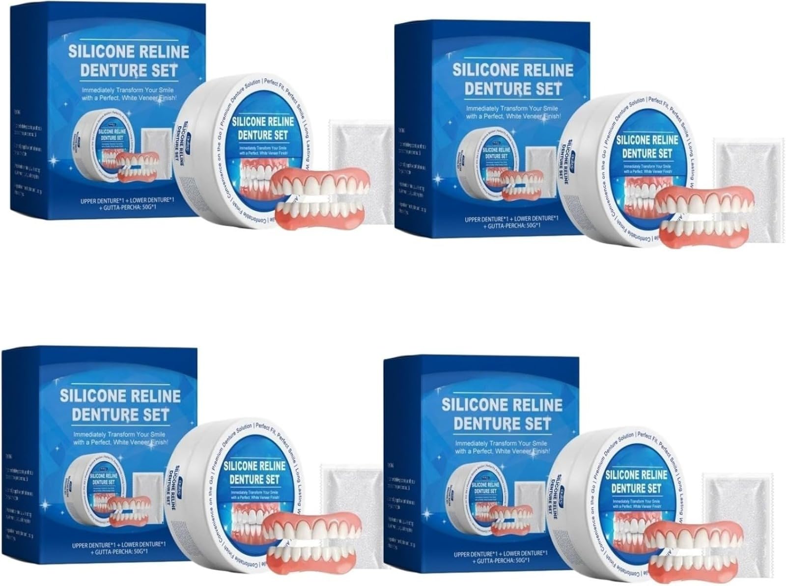 Protesi Dentale in Silicone per Uomini e Donne, Apparecchio Dentale | Protesi dentale in silicone regolabile, comfort ottimale, aspetto naturale per un sorriso perfetto immediato