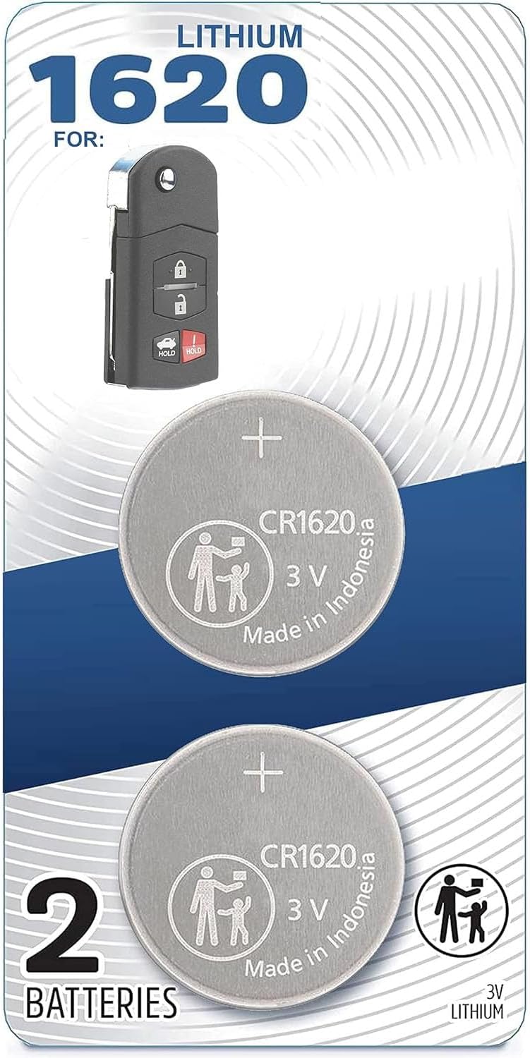 (2 Pack) CR1620 1620 OEM Replacement Battery Remote Key Fob