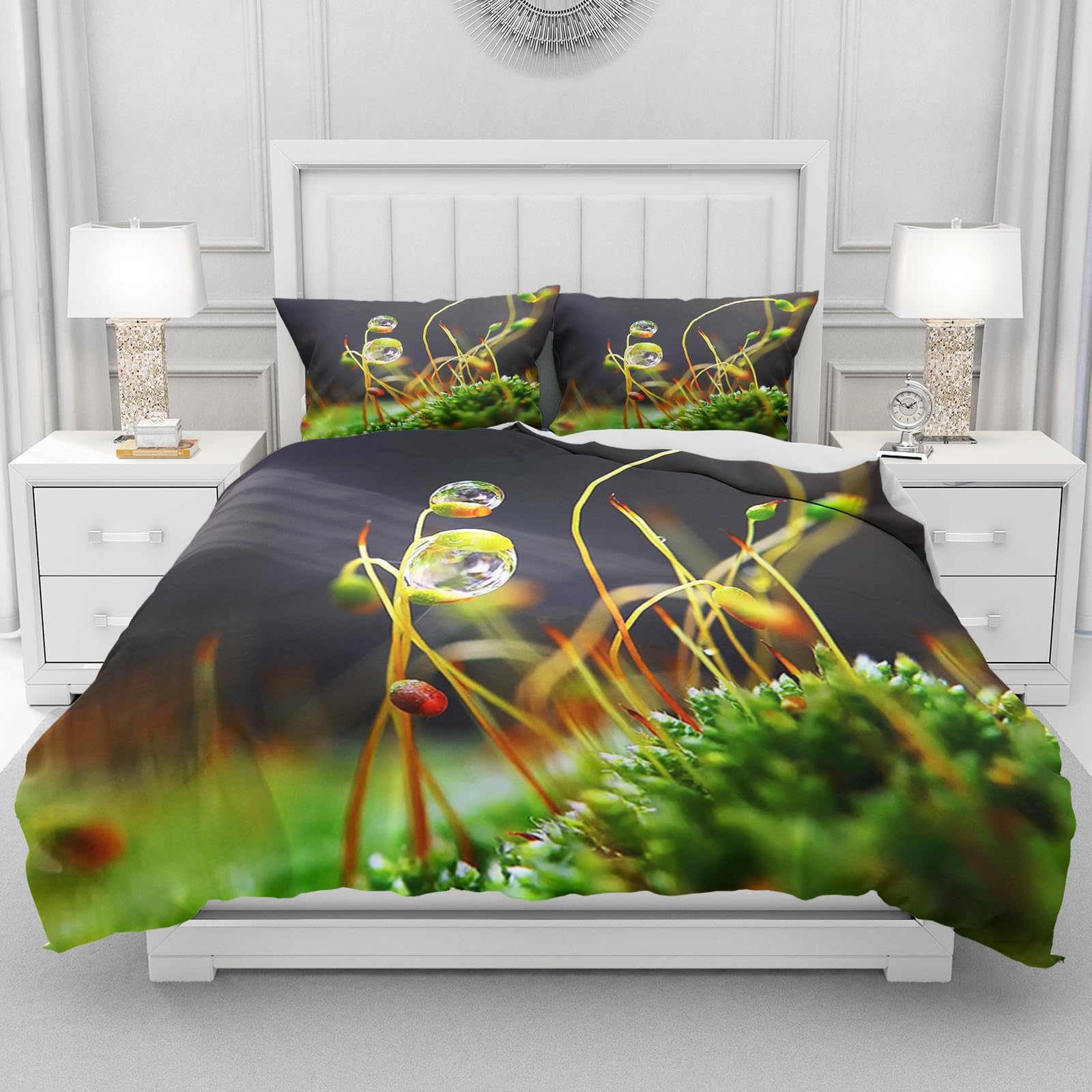 Gocce di pioggia Ropa de Cama, gocce di pioggia Ropa de Cama Infantil Estampada 3D, Microfibra, Con Funda de Almohada, Multicolor (220 x 260 cm, 6)